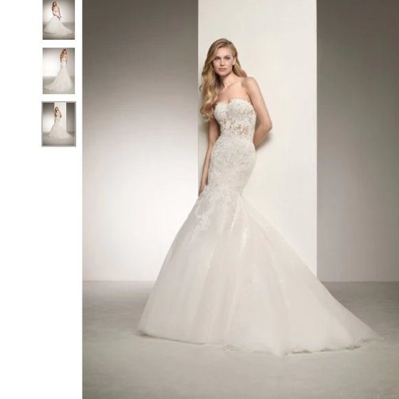 Pronovias Diosa Wedding Dress, Bridal size 10 (about Women's regular size 8) - Picture 5 of 8